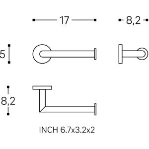 Cosmic Brand Wall Mounted Toilet Roll Holder - Durable Metal - Black - 17 cm Cosmic Brand Wall Mounted Toilet Roll Holder - Durable Metal - Black - 17 cm