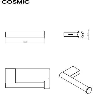 Cosmic Zwart Wit Toiletrolhouder - Modern en Duurzaam Cosmic Zwart Wit Toiletrolhouder - Modern en Duurzaam
