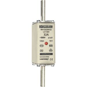Mersen NH1GG50V32 - Fusible, 32A, 500V, gG, IEC NH1 - Publicité Mersen NH1GG50V32 - Fusible, 32A, 500V, gG, IEC NH1 - Publicité