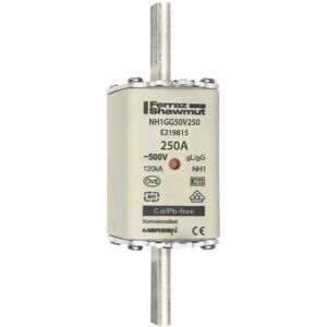 Mersen E219815 NH Fuse - 250A, 500VAC, gG, NH1 Mersen E219815 NH Fuse - 250A, 500VAC, gG, NH1