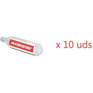 Massi Cartouche de CO2 16g - Pack de 10 unités - Cartridges CO2 - Publicité Massi Cartouche de CO2 16g - Pack de 10 unités - Cartridges CO2 - Publicité