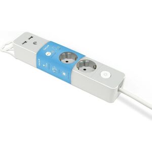 Fleruttag Garza - Barnsäker, 3 uttag + 2 USB, 1.4m kabel Fleruttag Garza - Barnsäker, 3 uttag + 2 USB, 1.4m kabel