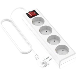 Garza Basic Power Power Strip - 4 Sockets, 3m Cable - Child Safety Garza Basic Power Power Strip - 4 Sockets, 3m Cable - Child Safety
