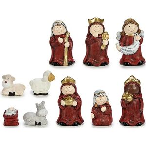 Krist+ Red Golden Nativity Scene Figure - Ceramic 10 Pieces Krist+ Red Golden Nativity Scene Figure - Ceramic 10 Pieces