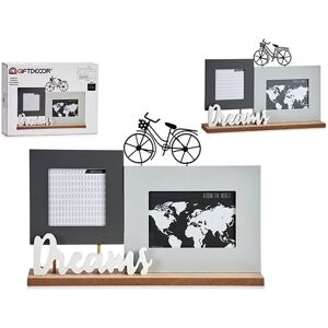 Cadre photo Dreams Gift Decor - Double - Bois - Publicité Cadre photo Dreams Gift Decor - Double - Bois - Publicité