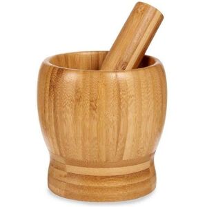 Bigbuy Home Mörser und Stößel - Bambus - 11 x 12 cm - Mörser und Stößel Bigbuy Home Mörser und Stößel - Bambus - 11 x 12 cm - Mörser und Stößel