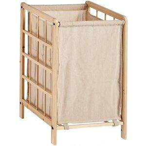Cesto de ropa sucia de madera y tela 35 l - Cesto para la ropa Cesto de ropa sucia de madera y tela 35 l - Cesto para la ropa