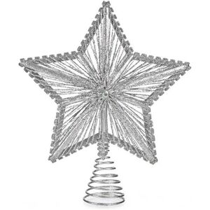 Krist+ Zilveren Staal Kunststof Kerstster - Kerstversiering Krist+ Zilveren Staal Kunststof Kerstster - Kerstversiering