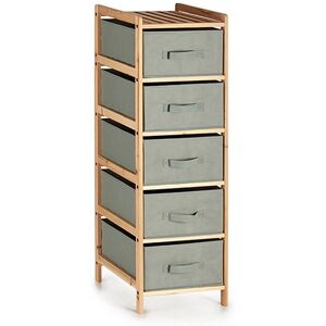Kipit Cajonera - Gris oscuro - 5 cajones - Madera - 34x103x36 cm Kipit Cajonera - Gris oscuro - 5 cajones - Madera - 34x103x36 cm