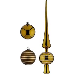 Krist+ Julekugle - Hængende pynt - 19 Stk - Grøn PVC Krist+ Julekugle - Hængende pynt - 19 Stk - Grøn PVC