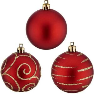Krist+ 30 Rode Kerstballen Ø 6 cm Krist+ 30 Rode Kerstballen Ø 6 cm
