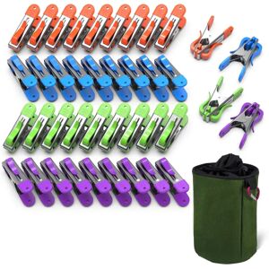 VOUNOT Stainless Steel Clothes Pegs Set with Bag - Strong & Rust-Proof VOUNOT Stainless Steel Clothes Pegs Set with Bag - Strong & Rust-Proof