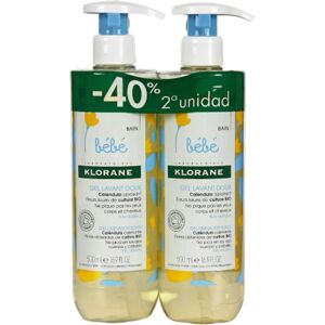 Gel Nettoyant Doux Bébé Klorane - 2 x 500ml, Calendula - Publicité Gel Nettoyant Doux Bébé Klorane - 2 x 500ml, Calendula - Publicité