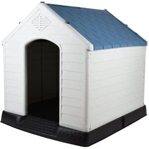 Casa de Resina Faura para Mascotas - Azul Grande - Resistente a la Intemperie Casa de Resina Faura para Mascotas - Azul Grande - Resistente a la Intemperie