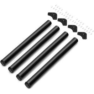 Emuca Steel Table Legs - Adjustable, Black, D. 60mm - Table Legs Emuca Steel Table Legs - Adjustable, Black, D. 60mm - Table Legs