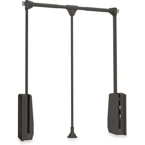 Cabideiro para Guarda-Roupa Emuca Moka - Ajustável 600-830mm - Aço e plástico Cabideiro para Guarda-Roupa Emuca Moka - Ajustável 600-830mm - Aço e plástico