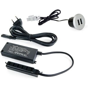 Emuca 5070625 USB-laddare - Diskret Montering i Möbler Emuca 5070625 USB-laddare - Diskret Montering i Möbler