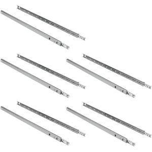 Emuca Trilhos para Gavetas Zincados - 17mm, 438mm - Extração Parcial Emuca Trilhos para Gavetas Zincados - 17mm, 438mm - Extração Parcial