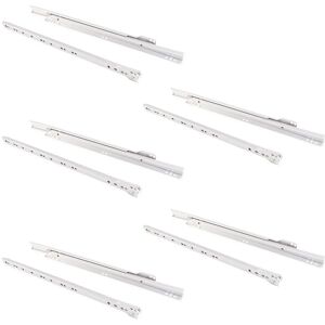 Set guide cassetti Emuca - 400mm, Estrazione parziale, Chiusura con caduta - Bianco Set guide cassetti Emuca - 400mm, Estrazione parziale, Chiusura con caduta - Bianco