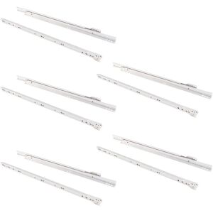 Guide cassetto in acciaio bianco Emuca - 500mm, estrazione parziale, chiusura morbida Guide cassetto in acciaio bianco Emuca - 500mm, estrazione parziale, chiusura morbida