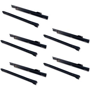 Emuca Model 3007614 Ladegeleiders - Zwart - 5 stuks Emuca Model 3007614 Ladegeleiders - Zwart - 5 stuks