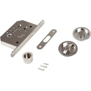 Kit de Serrure Emuca - 57mm, Nickel Satiné - Porte Coulissante - Publicité Kit de Serrure Emuca - 57mm, Nickel Satiné - Porte Coulissante - Publicité