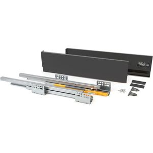 Emuca Steel Drawer Kit - Supports 30kg, Soft-Close, 138x300mm Emuca Steel Drawer Kit - Supports 30kg, Soft-Close, 138x300mm