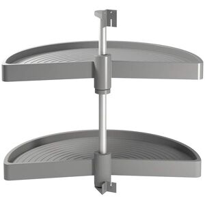 EMUCA Corner Kitchen Carousel - 2 Trays, Gray, Ø65cm EMUCA Corner Kitchen Carousel - 2 Trays, Gray, Ø65cm
