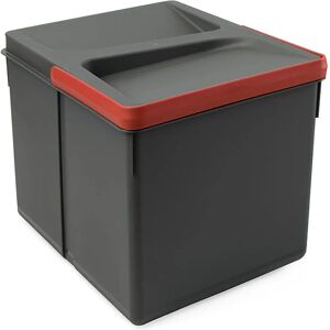 Emuca Recycle Waste Container - 12L - Anthracite Gray Emuca Recycle Waste Container - 12L - Anthracite Gray