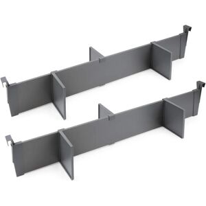 Emuca Vertex-Concept Adjustable Drawer Dividers - Grey - Kitchen Storage Emuca Vertex-Concept Adjustable Drawer Dividers - Grey - Kitchen Storage