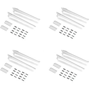 Emuca White Wall Shelf Kit with Supports - Wall Shelves Emuca White Wall Shelf Kit with Supports - Wall Shelves