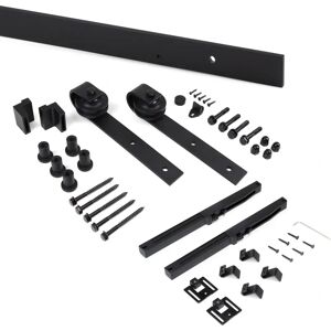 Kit di ferramenta per porta scorrevole - Chiusura morbida - Nero Kit di ferramenta per porta scorrevole - Chiusura morbida - Nero