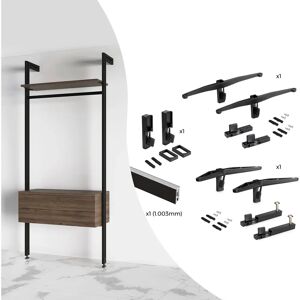 Emuca - Système d'étagères modulaires - Supports et barre de 1m - Publicité Emuca - Système d'étagères modulaires - Supports et barre de 1m - Publicité