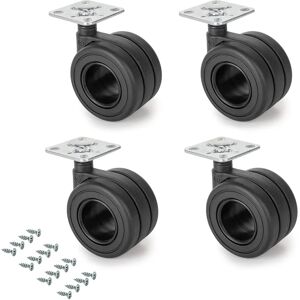 Emuca Set di 4 Ruote Acciaio 65mm - Silenzioso & Facile Emuca Set di 4 Ruote Acciaio 65mm - Silenzioso & Facile