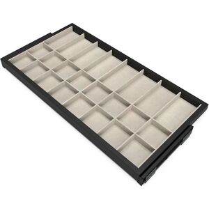 EMUCA Kit di Cassetti Regolabili e Telaio - Nero e Grigio - Organizzazione Armadio EMUCA Kit di Cassetti Regolabili e Telaio - Nero e Grigio - Organizzazione Armadio