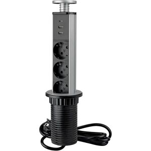 Multipresa retrattile Emuca - Cucina o scrivania Multipresa retrattile Emuca - Cucina o scrivania