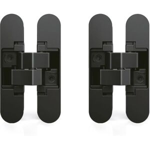 Emuca Black Concealed Heavy-Duty Door Hinges - 2 pcs Emuca Black Concealed Heavy-Duty Door Hinges - 2 pcs