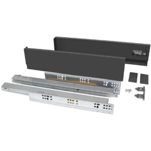 Emuca Gray Steel Drawer Kit - 178mm x 350mm - External Emuca Gray Steel Drawer Kit - 178mm x 350mm - External