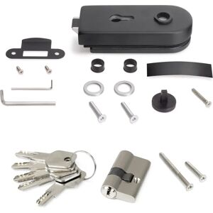 Emuca Cerradura para puerta de cristal con marco de madera - Negro Emuca Cerradura para puerta de cristal con marco de madera - Negro