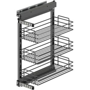 Emuca 8977835 Steel Kitchen Drawer - 300mm Module - Anthracite Gray - Kitchen Drawer Emuca 8977835 Steel Kitchen Drawer - 300mm Module - Anthracite Gray - Kitchen Drawer