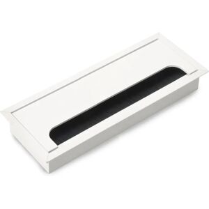 Pasacables Rectangular Blanco de Emuca - Gestión de cables para escritorios Pasacables Rectangular Blanco de Emuca - Gestión de cables para escritorios