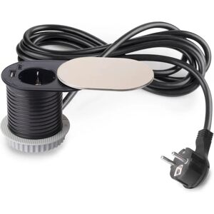 Emuca Mehrfachsteckdose - Edelstahl, 60mm, Schuko, USB-C, USB-A - Mehrfachsteckdose Emuca Mehrfachsteckdose - Edelstahl, 60mm, Schuko, USB-C, USB-A - Mehrfachsteckdose