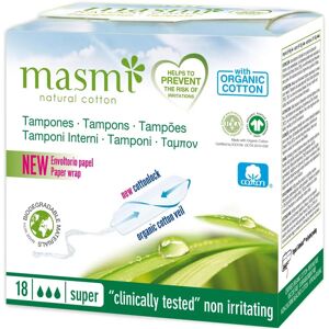 Tampones de Algodón Orgánico Masmi Super 18 pz - Tampones Tampones de Algodón Orgánico Masmi Super 18 pz - Tampones