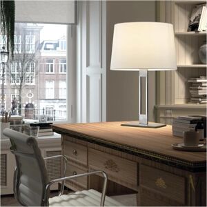 Lampe de table classique Exo Lighting - E27, coton noir, acier - Publicité Lampe de table classique Exo Lighting - E27, coton noir, acier - Publicité