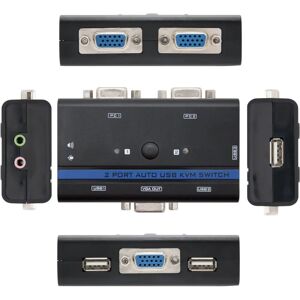 Nanocable 10.12.0001 Black KVM switch - Rack mounting - 2 PC support Nanocable 10.12.0001 Black KVM switch - Rack mounting - 2 PC support