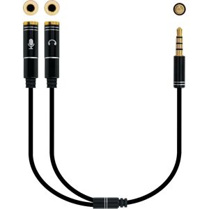 Nanocable 10.24.1202 cabo de áudio - 0,3 m, Preto & Branco - Divisor Nanocable 10.24.1202 cabo de áudio - 0,3 m, Preto & Branco - Divisor