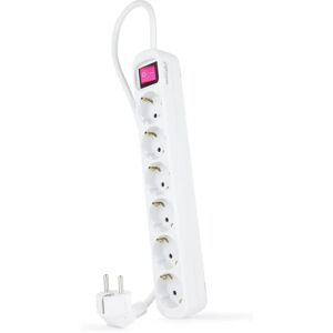 Regleta Nanocable - 6 Tomas - 1,4m - Blanco - Interior Regleta Nanocable - 6 Tomas - 1,4m - Blanco - Interior