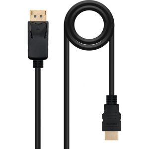 Nanocable 10.15.4300 Videokabeladapter - 0,5m DisplayPort HDMI - Svart Nanocable 10.15.4300 Videokabeladapter - 0,5m DisplayPort HDMI - Svart