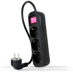 Nanocable 10.38.0003-BK Mehrfachsteckdose mit 3 Steckdosen - Innen Nanocable 10.38.0003-BK Mehrfachsteckdose mit 3 Steckdosen - Innen