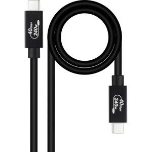 Nanocable USB-C 10.01.5001 - USB-kabel - Svart 1m Nanocable USB-C 10.01.5001 - USB-kabel - Svart 1m